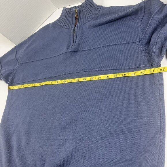 Men' Blue Pendleton Sweater 1/4 Zip Size Medium Blue - Picture 11 of 11